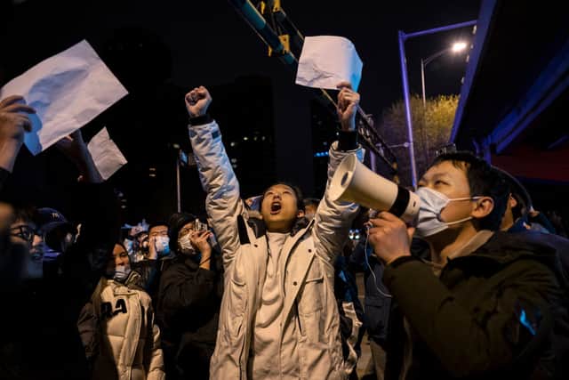 Protests broke out in China against the country’s strict zero-Covid policy. Credit: Getty Images
