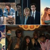 A composite image with pictures from Big Boys, The Split, Love Island, Better Call Saul, Stranger Things, and Mo (Credit: Channel 4; BBC One; ITV; Netflix)