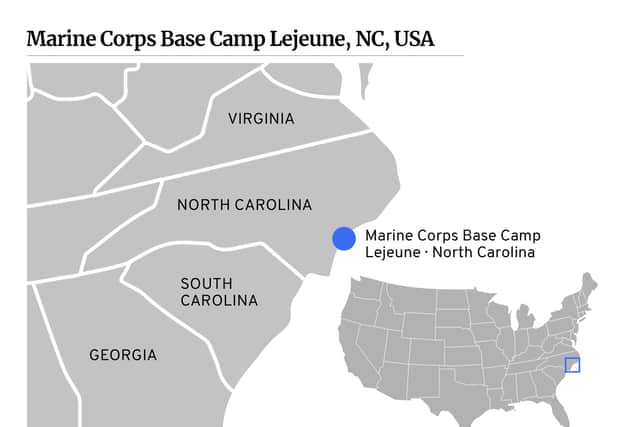 Marine Corps Base Camp Lejeune is near Jacksonville, North Carolina. Credit: Kim Mogg