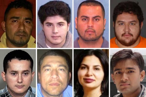 Eight fugitives wanted by the FBI.