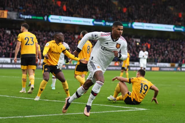 Wolves suffer at the hands of Marcus Rashford on Saturday’s clash with United