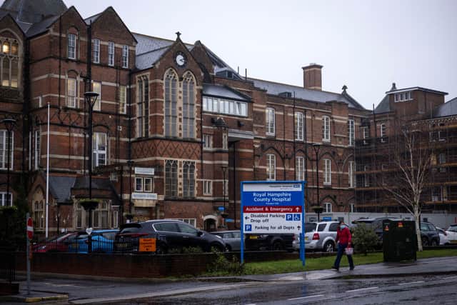  A general view of the Royal Hampshire County Hospital on January 03, 2023 in Winchester, England, as hospitals across Hampshire reinstate their ‘critical incident’ status. Credit: Getty Images