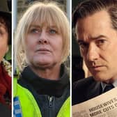 Brenda Blethyn as Vera Stanhope in Vera, Sarah Lancashire as Catherine Cawood in Happy Valley, and Matthew Macfadyen as John Stonehouse MP in Stonehouse (Credit: ITV; BBC One)