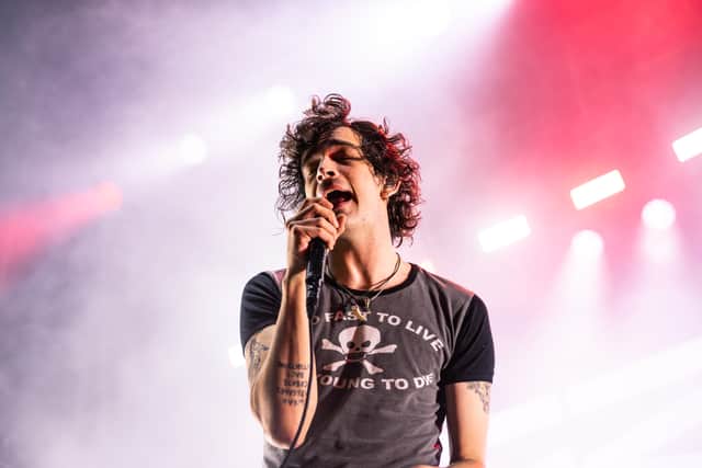 MELBOURNE, AUSTRALIA - FEBRUARY 08: Matthew Healy of The 1975 performs at St Jerome's Laneway Festival on February 08, 2020 in Melbourne, Australia. (Photo by Mackenzie Sweetnam/Getty Images)