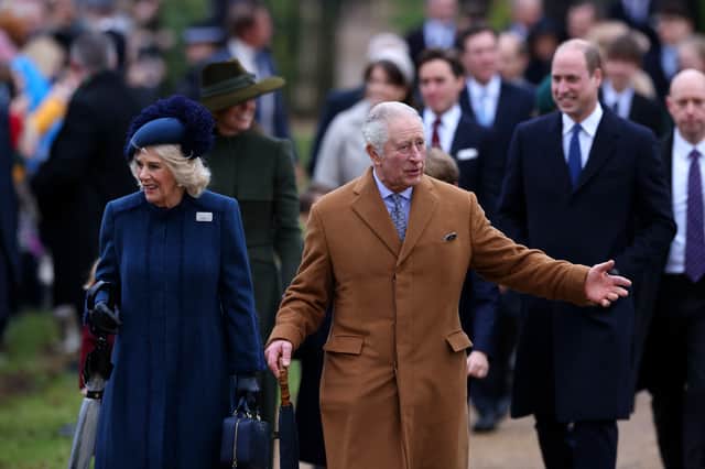 Camilla, Queen Consort and King Charles III attend the Christmas Day service at St Mary Magdalene Church (Getty Images)