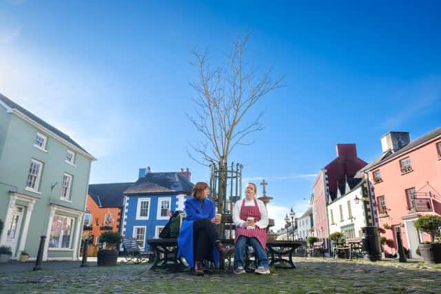 The historic market square in Llandovery, as seen in the show (Photo: Channel 4)