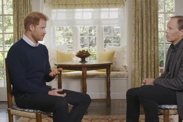 Prince Harry spoke to Tom Bradby in an ITV interview on 8 January 