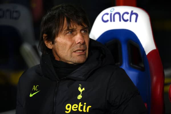 Antonio Conte, Manager of Tottenham Hotspur looks on prior to the Premier League match between Crystal Palace and Tottenham Hotspur 
