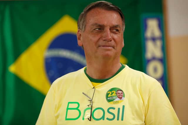 Jair Bolsonaro casts his vote on 30 October in Brasilia (Photo: Bruna Prado - Pool/Getty Images)