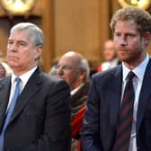 Prince Andrew and Prince Harry in 2016