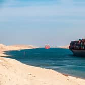 More than 1,500 ships pass through the Suez Canal every month (image: AFP/Getty Images)