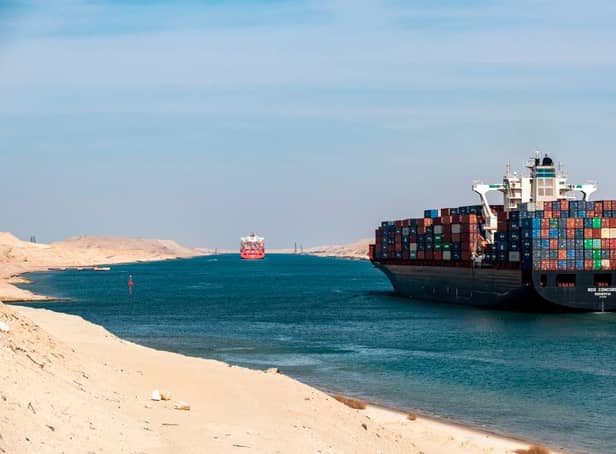 More than 1,500 ships pass through the Suez Canal every month (image: AFP/Getty Images)