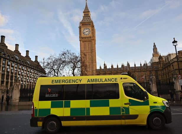 <p>Unison has confirmed ambulance strikes are to go ahead. Credit: JUSTIN TALLIS/AFP via Getty Images</p>