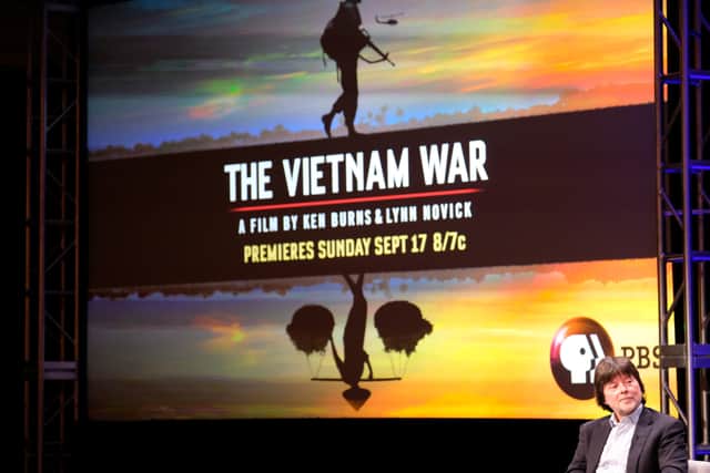 Ken Burns attends an event to promote his series The Vietnam War