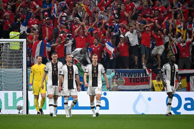 Germany react after Costa Rica score in final World Cup group stage match