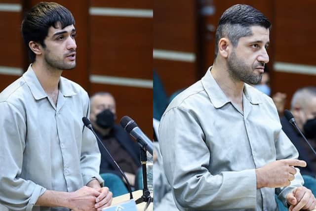 Mohammad Mehdi Karami (left), a karate champion, and Seyed Mohammad Hosseini (right), a volunteer children’s coach, were hanged on 7 January after allegedly taking part in anti-regime protests. Credit: Mizan News Agency