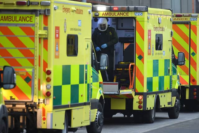 Ambulances have been queuing outside hospitals as the NHS faces a capacity crisis. Credit: Getty Images