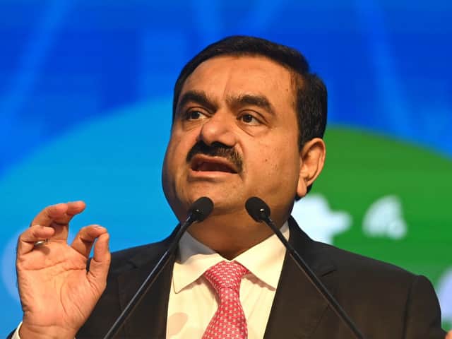 Gautam Adani speaking at the World Congress of Accountants in Mumbai (Photo: AFP via Getty Images)
