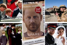 Prince Harry’s memoir Spare, his time in Afghanistan, his wedding with Meghan Markle,  and with Prince William during Princess Diana’s funeral (Getty Images)