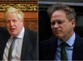 Boris Johnson was edited out of a photo tweeted by Grant Shapps (images: Getty Images)