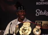 KSI at the press conference ahead of his fight this weekend