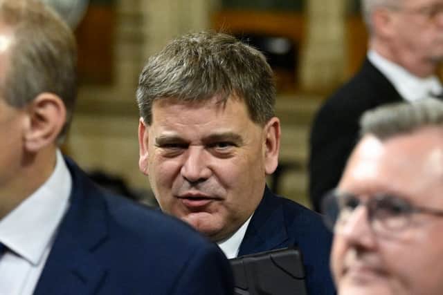 Andrew Bridgen has been suspended as a Tory MP. (Photo by JUSTIN TALLIS/POOL/AFP via Getty Images)