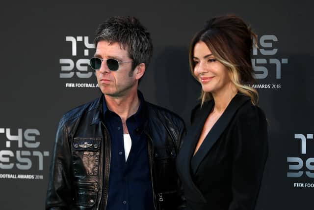 Noel Gallagher (L) and Sara MacDonald (r) have announced their divorce.  (Photo by Dan Istitene/Getty Images)