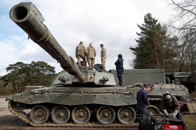 Challenger 2 tanks are the UK’s principal battle tank (image: AFP/Getty Images)