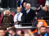 LONDON, ENGLAND - APRIL 03: Bill Kenwright, Chairman of Everton looks on prior to the Premier League match between West Ham United and Everton at London Stadium on April 03, 2022 in London, England. (Photo by Julian Finney/Getty Images)