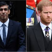 Rishi Sunak may ‘uninvite’ Prince Harry from King Charles’s coronation on behalf of the King (images: Getty Images)