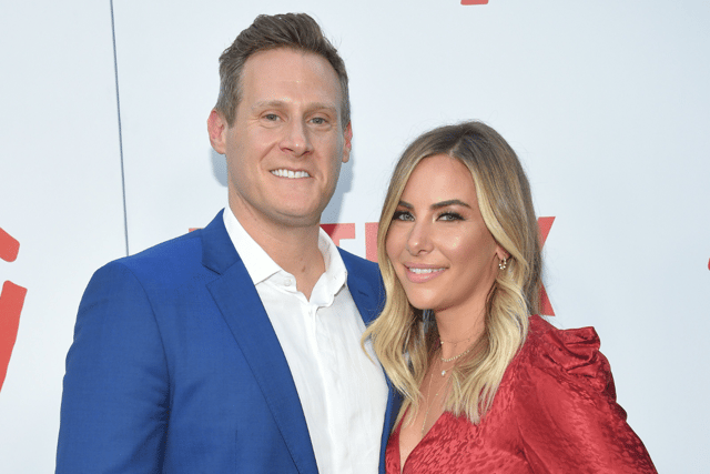 Producer Trevor Engelson (L) and Tracey Kurland arrive for the Netflix premiere of "The After Party" at the Arclight theatre (Credit: Getty Images)