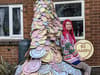Mum creates a cascade of love heart sweets outside her house - just in time for Valentine’s Day