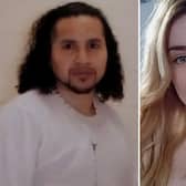 Convicted rapist Leonel Vasquez and new wife Gemma, from Glasgow. The pair got married at a prison in Virginia after Christmas. Credit: SWNS