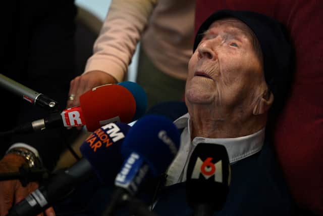 Lucile Randon was the oldest person in the world before her death on 17 January 2023. (Credit: Getty Images)
