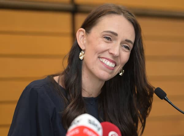 New Zealand Prime Minister Jacinda Ardern announces her resignation at the War Memorial Centre on January 19, 2023 in Napier, New Zealand. (Photo by Kerry Marshall/Getty Images)