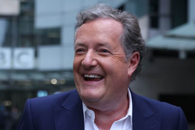 Piers Morgan leaves BBC Broadcasting House after appearing on Sunday Morning on January 16, 2022 in London, England. (Photo by Hollie Adams/Getty Images)
