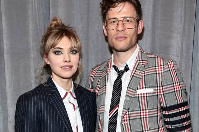 Imogen Poots and James Norton at the Thom Browne Fall 2022 runway show (Photo: Getty Images)