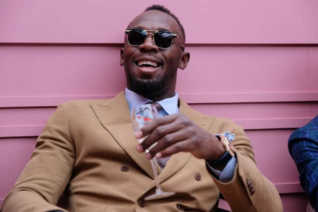 Usain Bolt attends Oaks Day at Flemington Racecourse on November 07, 2019 in Melbourne, Australia. (Photo by Asanka Ratnayake/Getty Images)