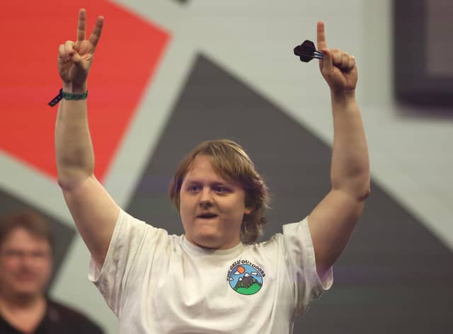 Lewis Capaldi, Scottish singer-songwriter attends the evening session of The Cazoo World Darts Championship at Alexandra Palace on December 16, 2022 in London, England. (Photo by Luke Walker/Getty Images)