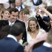 British tennis player Andy Murray and his new wife Kim Sears pictured at their wedding in 2015. (Getty Images)