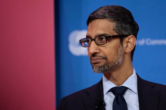 Google CEO Sundar Pichai speaks at a panel at the CEO Summit of the Americas hosted by the U.S. Chamber of Commerce on June 09, 2022 (Credit: Getty Images)