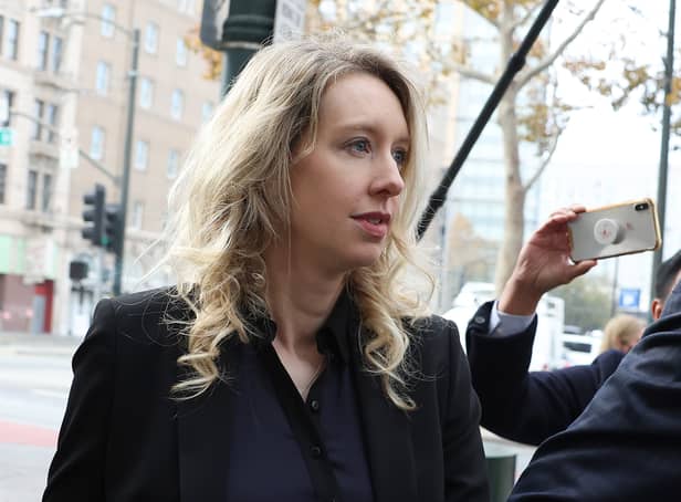 Former Theranos CEO Elizabeth Holmes on November 18, 2022 in San Jose, California. Holmes appeared in federal court for sentencing after being convicted of four counts of fraud for allegedly engaging in a multimillion-dollar scheme to defraud investors in her company Theranos, which offered blood testing lab services. (Photo by Justin Sullivan/Getty Images)
