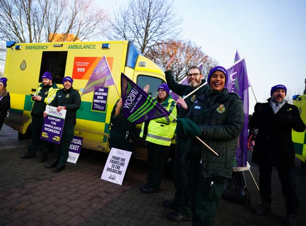 <p>Thousands of ambulance workers are staging more strikes (Photo: PA)</p>