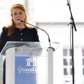 Sarah Ferguson spoke movingly about her late friend Lisa Marie Presley at her public memorial at Graceland. (Photo by Jason Kempin/Getty Images)