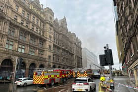 Firefighters tackle a blaze at the Jenners building in Edinburgh (Photo: PA)