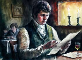 Watercolor painting of Robert Burn reciting poetry (ATALLAH AHMED  - stock.adobe.com)