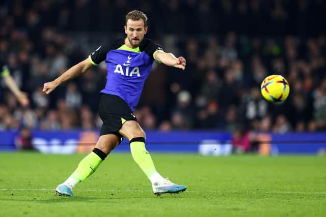 Harry Kane has equalled  the legendary Jimmy Greaves’ record as Tottenham’s all-time top scorer for the club. (Photo by Clive Rose/Getty Images)