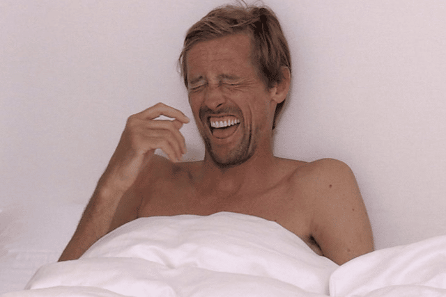 Peter Crouch burst out laughing at Michael McIntyre’s stunt