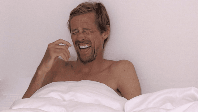 Peter Crouch burst out laughing at Michael McIntyre’s stunt