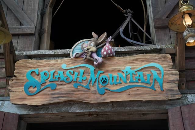 Views of Splash Mountain are seen at Walt Disney World Resort’s Magic Kingdom during the COVID-19 pandemic in Orlando on July 23, 2020 (Photo by BRYAN R. SMITH/AFP via Getty Images)